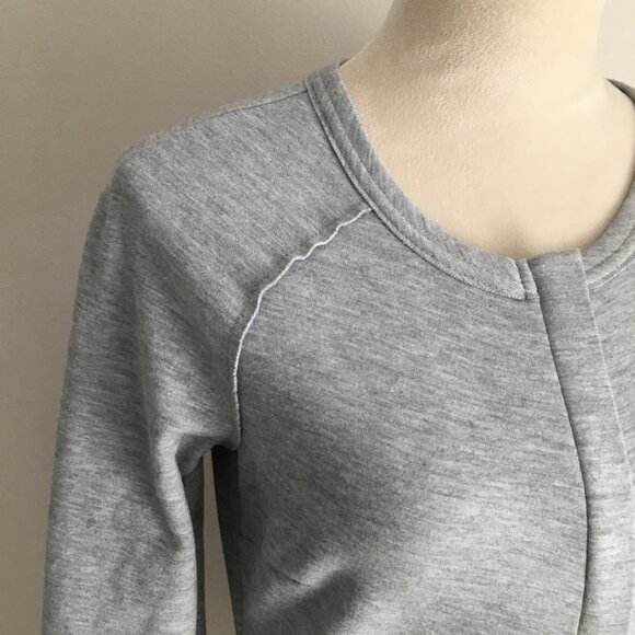 REISS Gray ASTRID Ruching Long Sleeve Hidden Zipper Dress - Picture 10 of 16